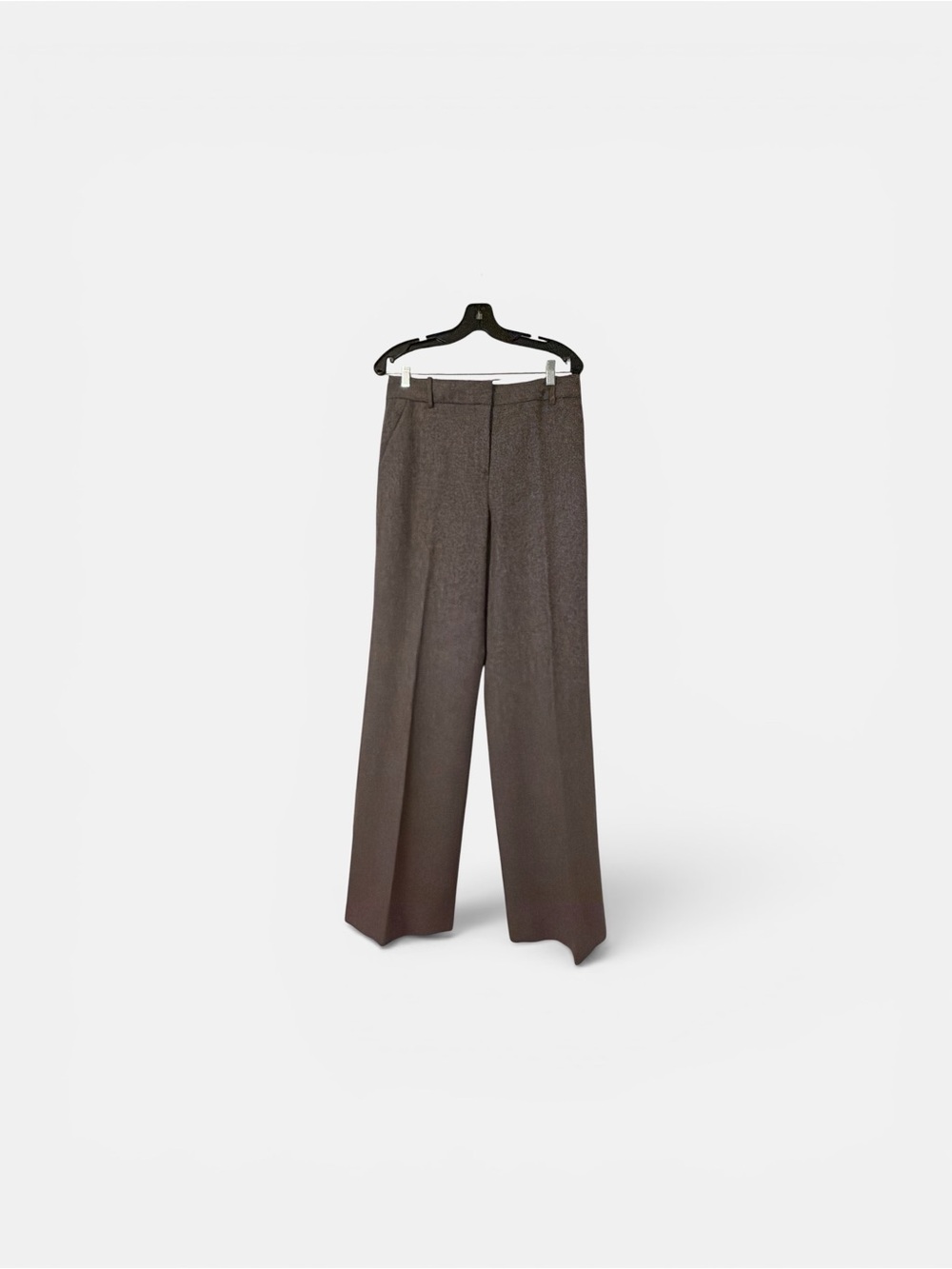 J.Crew Hutton Trouser Gray-Brown Wool Blend Wide Leg Pants Lined Size 8